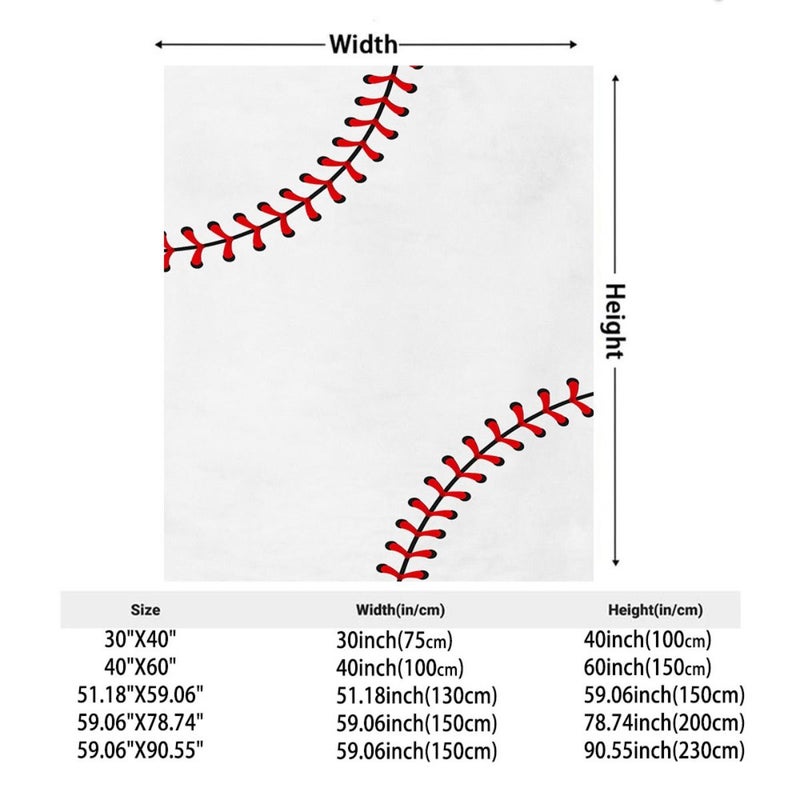 Soft Flannel Baseball Themed Blanket Geometric Pattern Mixed Colors All Season Cozy Throw for Sofa TV 90 x 60 Inch 230 x 150 cm Modern Home Decor - Image 3