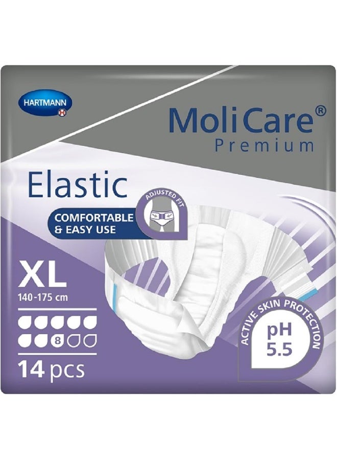 Molicare حزمة مرنة 14 من 8 قطرات مميزة، كبير جداً، بنفسجي - Image 1