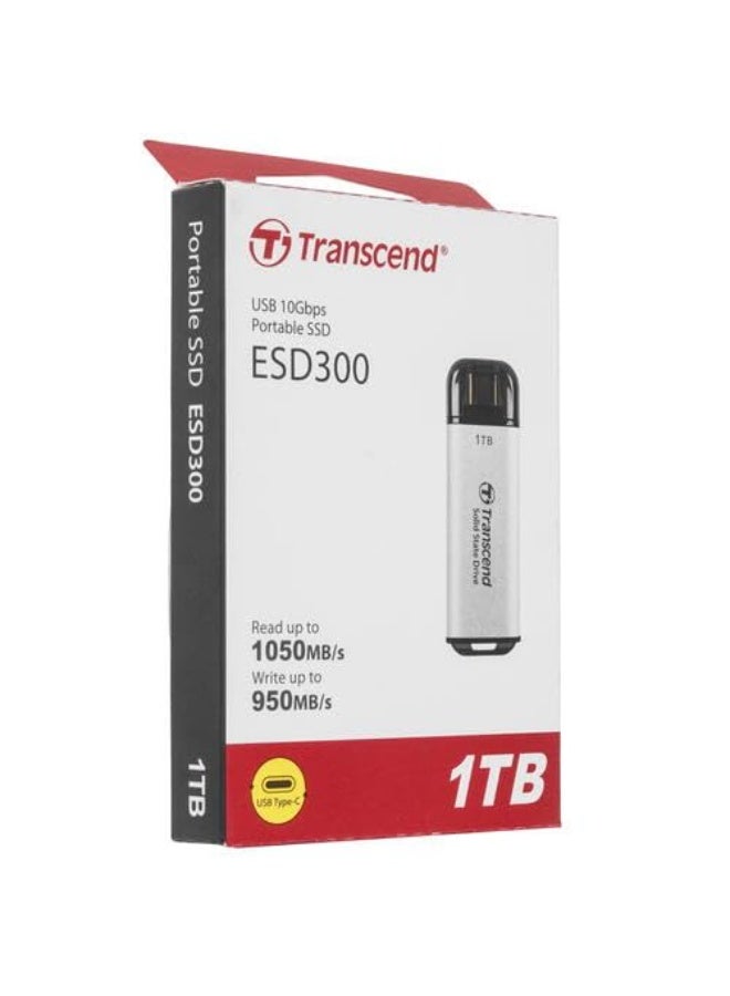 Transcend11 Transcend New ESD300 1TB External Portable SSD - Up to 1,050 MB/s, Compatible with Type-C Laptops, MacBook M1/M2/M3/M4, iPhone 16 Pro Max, Samsung & Microsoft Surface - Image 4