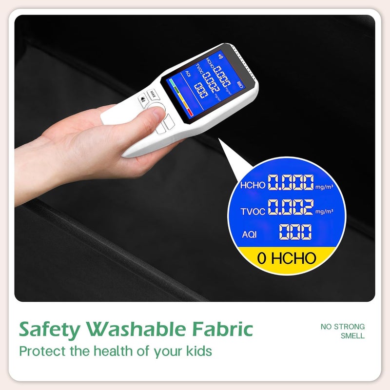 MISSLO صندوق ألعاب كبير من ميسلو مع عجلات صندوق ألعاب كبير للأطفال منظم صندوق تخزين الألعاب 124 لتر أسود - Image 5