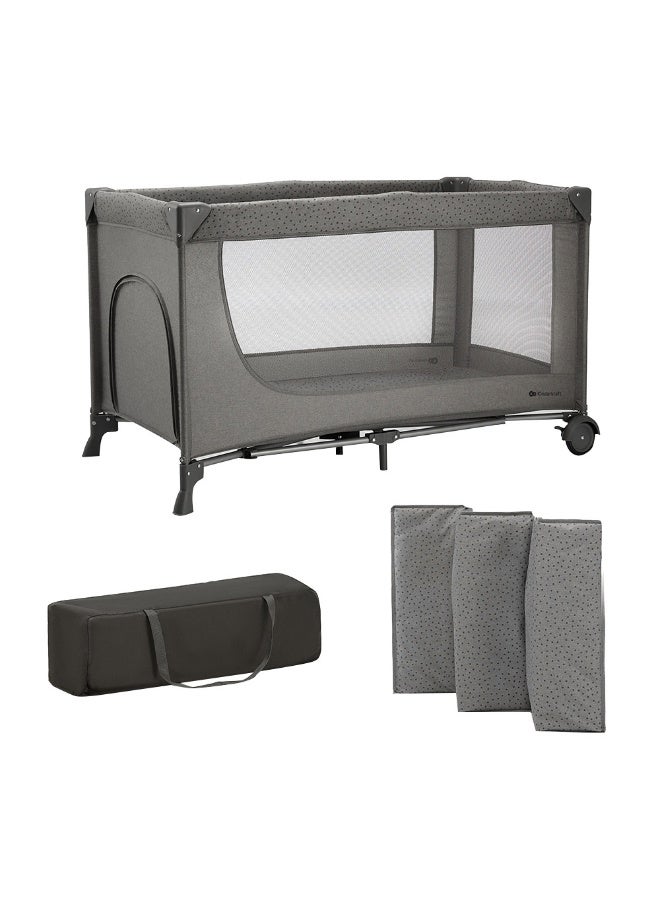 Kinderkraft JOY2 - 2-in-1 Travel Cot – Grey - Image 1