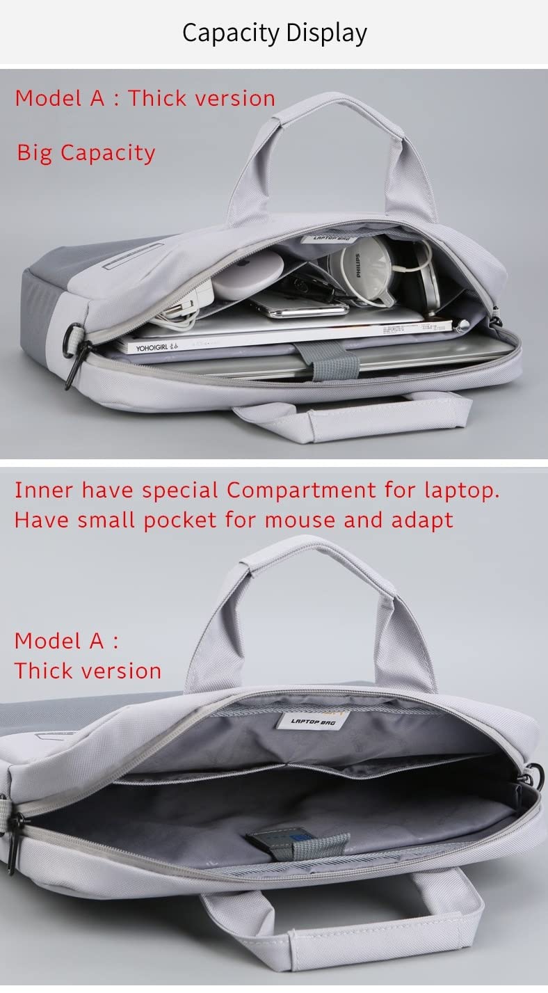 BROGBUS Waterproof Unisex Laptop Slim Sleeve Bag for Laptops and Notebooks with Shoulder Strap - Image 1