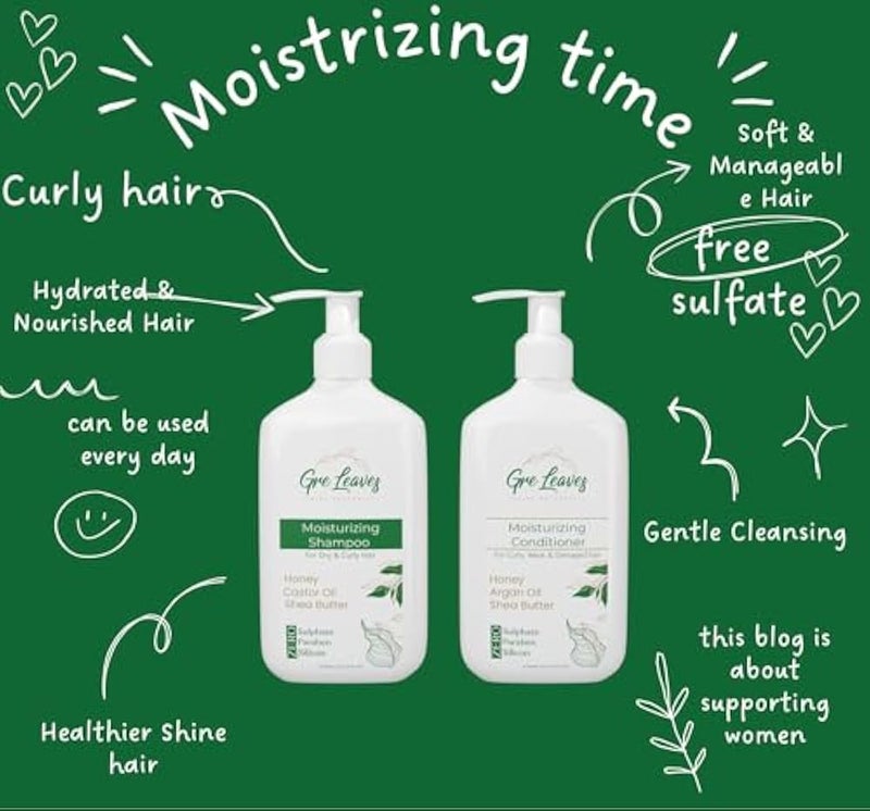 Unisex Adult Moisturizing Shampoo & Conditioner 500 Ml for weak dry damaged &curly hair shampoo & conditioner - Image 4