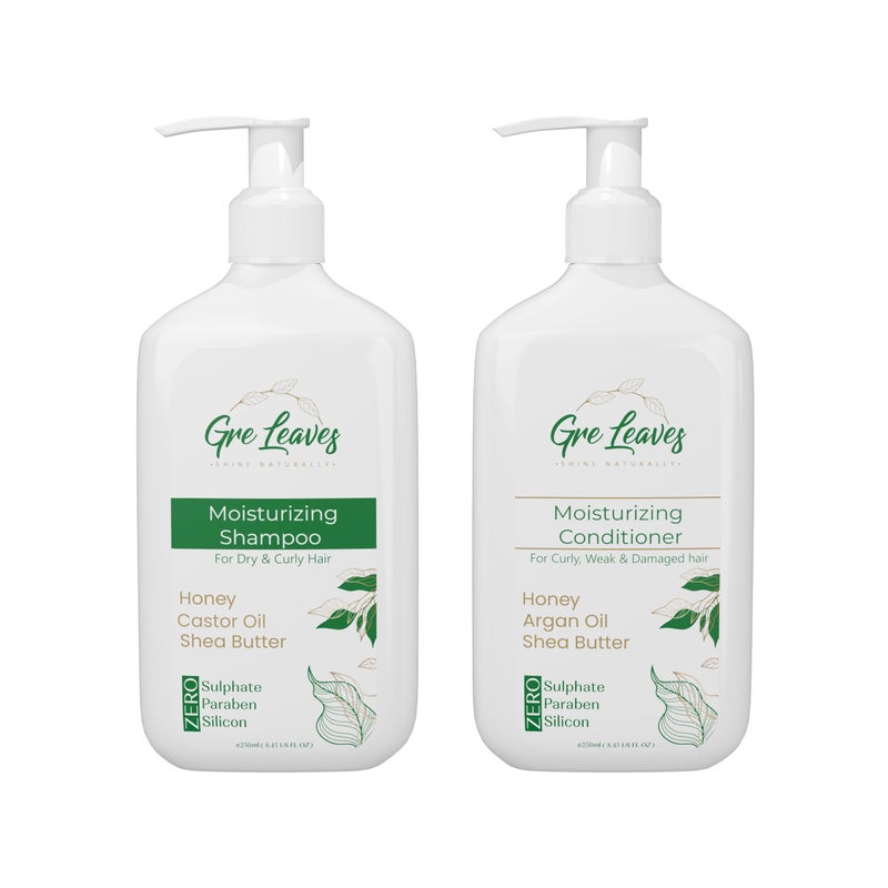Unisex Adult Moisturizing Shampoo & Conditioner 500 Ml for weak dry damaged &curly hair shampoo & conditioner - Image 1