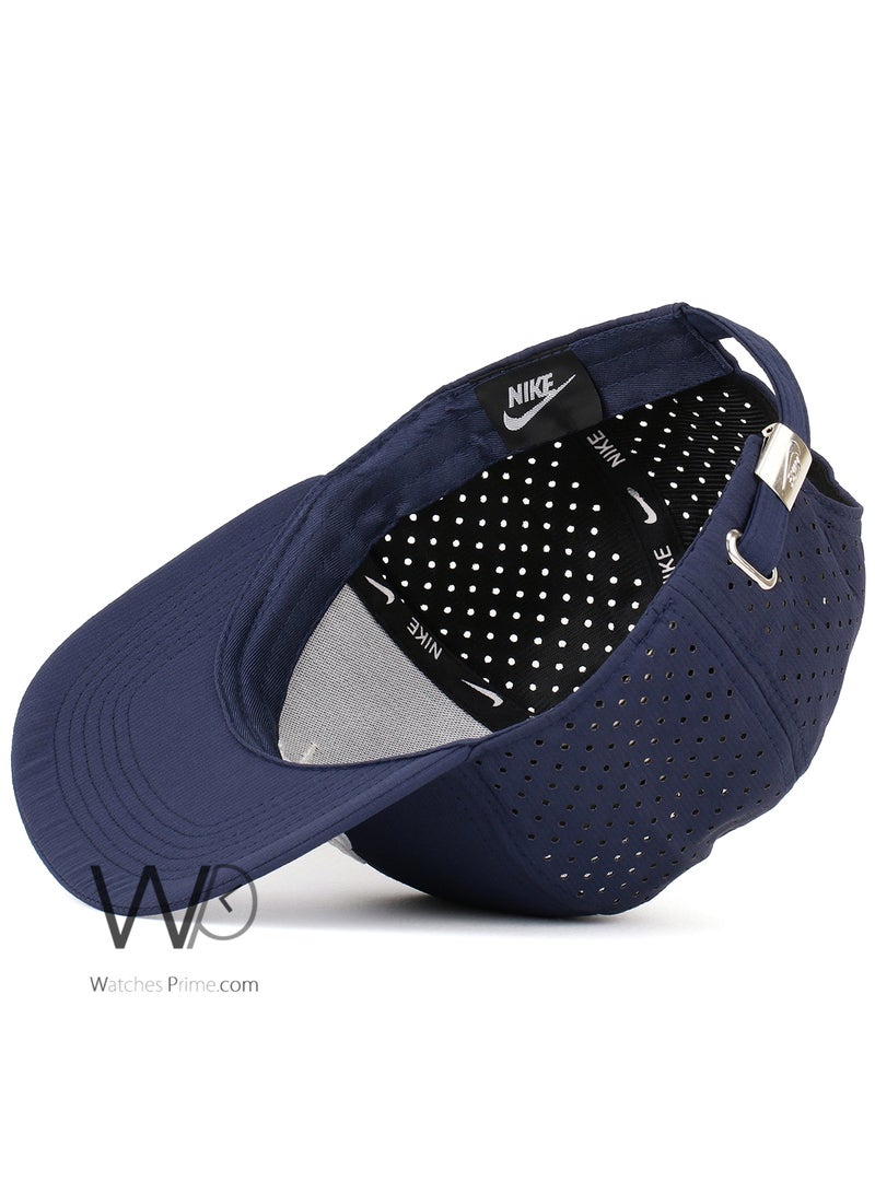 NIKE ORIGINAL Nike Snapback hip hop Cap Navy Blue Color Cotton Hat For Men  - Image 4