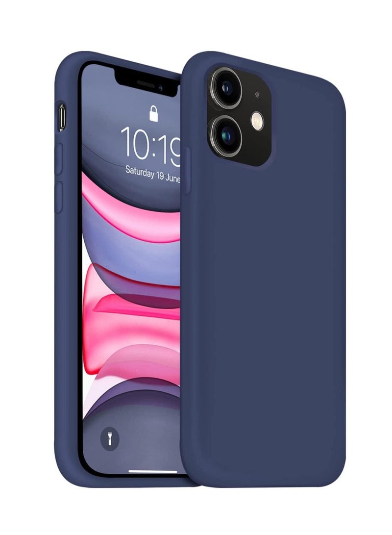 Compatible with iPhone 11 (6.1 Inch) Case, Liquid Silicone Case, Full Body Protective Cover, Shockproof, Slim Phone Case, Anti-Scratch Soft Microfiber Lining  blue