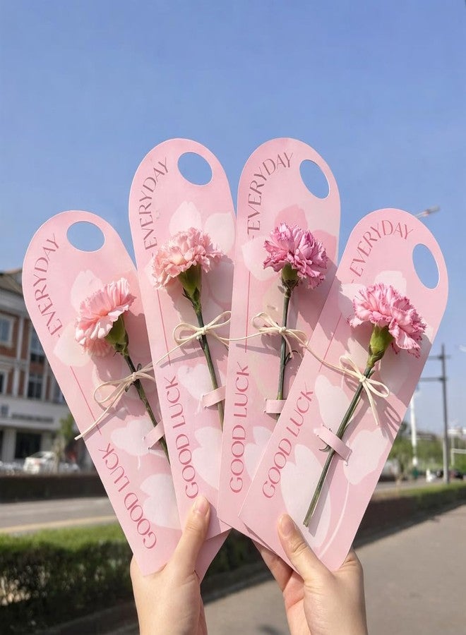 Festiko® Flower Bouquet Packaging Card Holder Pink, 10 Pcs Paper Flower Sleeve Wrap with Insert Slot, Handmade Bouquet Wrapping Card for Gifting, Florist Packing, Valentine Gift Decoration - Image 5