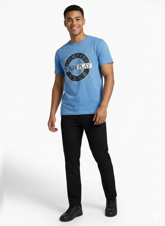 Polo Play Men Graphic Logo Crew Neck T-Shirt