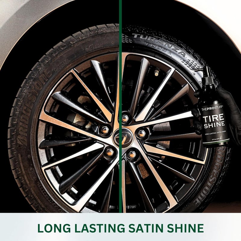 The Pro Stuff Tyre Shine - Satin Tyre Dressing for Deep Black Finish | No Sling, Quick Drying, Solvent-Free | Car Tyre Shine for Enthusiasts | 295 ml - Image 2