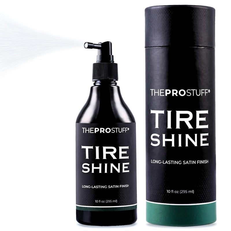 The Pro Stuff Tyre Shine - Satin Tyre Dressing for Deep Black Finish | No Sling, Quick Drying, Solvent-Free | Car Tyre Shine for Enthusiasts | 295 ml - Image 1