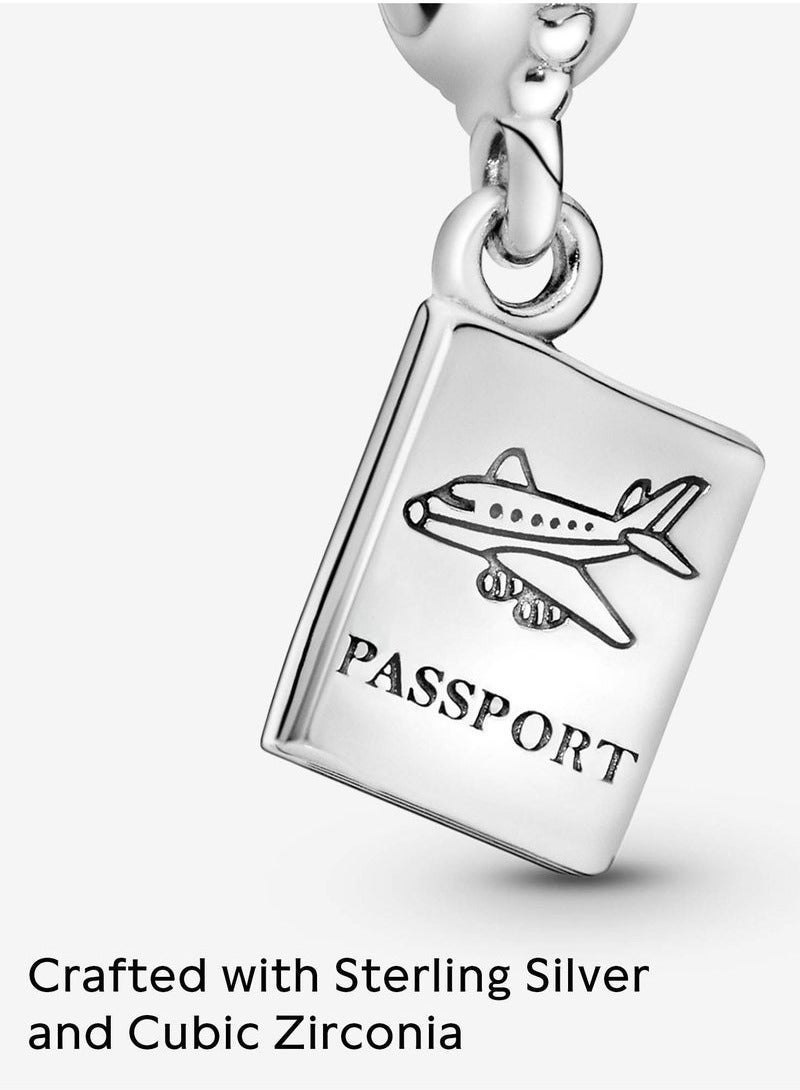 Pan Home Passport Travel Pendant Cubic Zirconia 925 Sterling Silver - Image 4