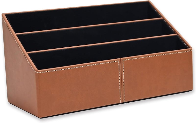 FIS® Executive Desk Set, Italian PU Materials, Set of 9 Pieces, Brown Color, Pack in Gift Box-FSDS172BR - Image 5