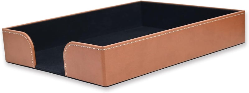 FIS® Executive Desk Set, Italian PU Materials, Set of 9 Pieces, Brown Color, Pack in Gift Box-FSDS172BR - Image 3