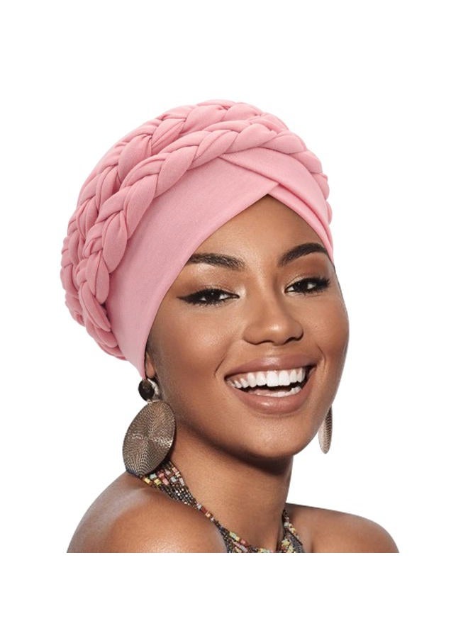 AQOKKA Pre-Tied Twisted Turbans Hat for Women African Head Scarf Beanie Cancer Chemo Headwear Cap Head Wraps for Black Women - Image 1