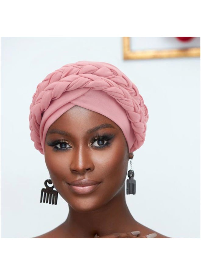 AQOKKA Pre-Tied Twisted Turbans Hat for Women African Head Scarf Beanie Cancer Chemo Headwear Cap Head Wraps for Black Women - Image 5