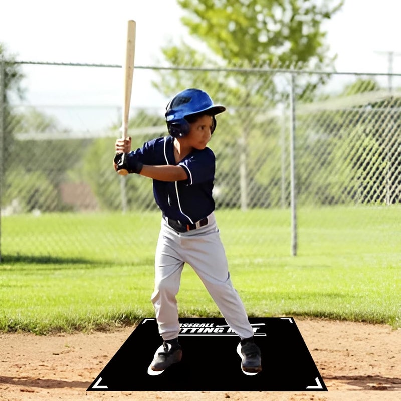 Xanadued Baseball Hitting Mat - T Ball and Softball Batter Stance Training Mat (23.6 x 35.4 Inch) - Image 2