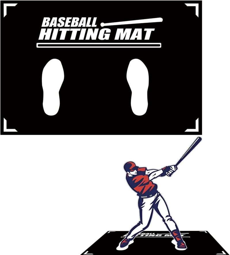 Xanadued Baseball Hitting Mat - T Ball and Softball Batter Stance Training Mat (23.6 x 35.4 Inch) - Image 1