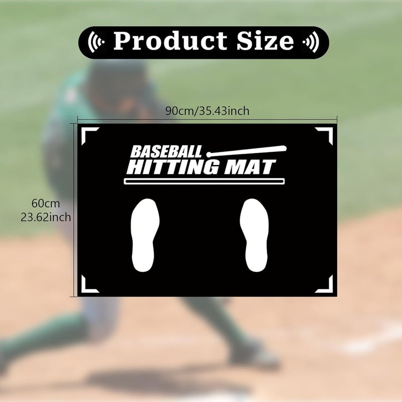 Xanadued Baseball Hitting Mat - T Ball and Softball Batter Stance Training Mat (23.6 x 35.4 Inch) - Image 3