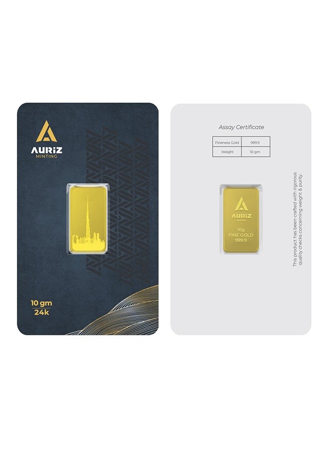 AURIZ MINTING - Auriz Minting 10gm 24K Investment Gold Bars - Image 1