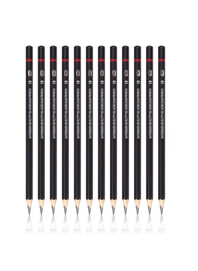 ABOUT SPACE Artist Pencil for Sketching Drawing Art Pack of 12 with Metal Case B 2B 3B 4B 5B 6B 7B 8B HB H 2H F - Image 5
