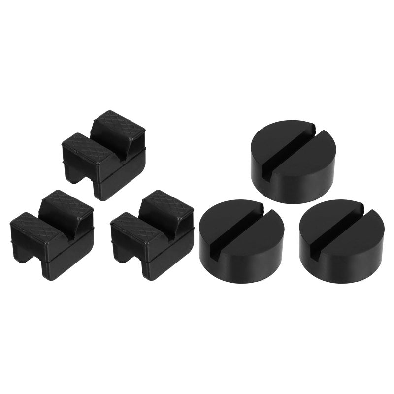 6pcs Rubber Jack Pads - Anti- Vehicle Jack Support Block Adapter - Shock Absorbing Rubber Isolation Pad For Car Maintenance Repair Shop - Image 5
