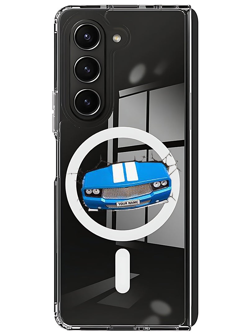 Theodor Magnetic Case for Samsung Galaxy Z Fold 5 Compatible with MagSafe Wireless Charging, Shockproof Phone Bumper Cover Car-01 - Image 1