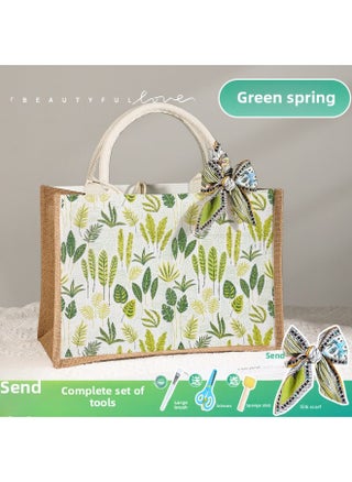 Butterfly Ancient Bart Material Bag Diy Mother's Day Canvas Bag Children's Handmade Creative Linen Bag Group Building Activity Gift-Color:Vertical Style [green Chunhua] Comes With A Full Set Of Tools + Detailed Tutorials - pzsku/ZB8443EAC348C39AE43E2Z/45/1745502339/1dbb2a3e-ec6a-4687-adcf-ad5c05eb9438
