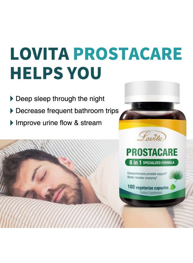 Lovita Prostate Health, 8 in 1 Exclusive Prostate Supplements for Men with Saw Palmetto 500mg, Stinging Nettle, Lycopene for Normal Urination Frequency, 180 Veggie Capsules (Pack of 3) - Image 5