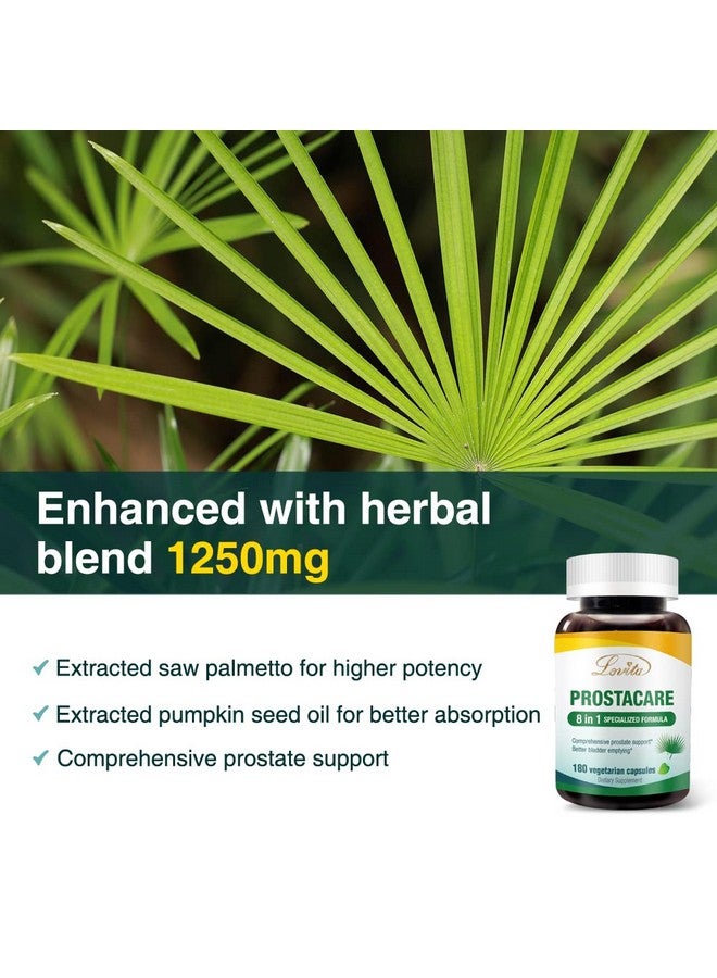 Lovita Prostate Health, 8 in 1 Exclusive Prostate Supplements for Men with Saw Palmetto 500mg, Stinging Nettle, Lycopene for Normal Urination Frequency, 180 Veggie Capsules (Pack of 3) - Image 3