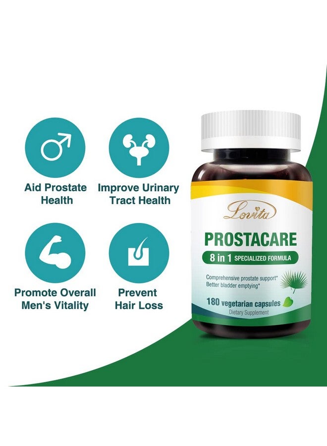 Lovita Prostate Health, 8 in 1 Exclusive Prostate Supplements for Men with Saw Palmetto 500mg, Stinging Nettle, Lycopene for Normal Urination Frequency, 180 Veggie Capsules (Pack of 3) - Image 4
