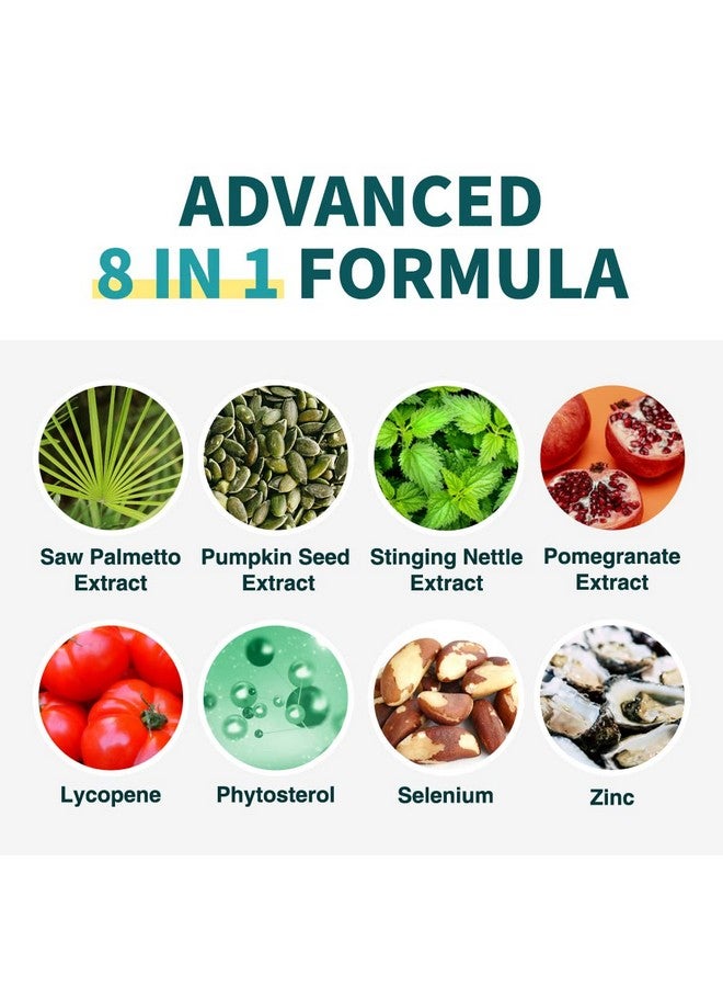 Lovita Prostate Health, 8 in 1 Exclusive Prostate Supplements for Men with Saw Palmetto 500mg, Stinging Nettle, Lycopene for Normal Urination Frequency, 180 Veggie Capsules (Pack of 3) - Image 2