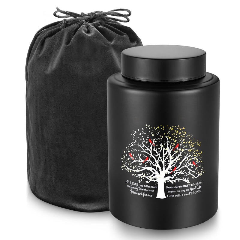 SOITIS Up to 140 lbs Medium Urn for Adult Human Ashes 73 Inch Decorative Stainless Steel Cremation Urn Big Keepsake Memorial Life Tree