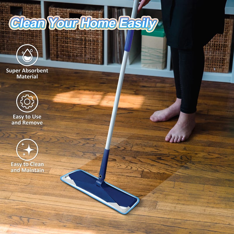 GFRED 3 Pack Microfiber Mop Pads Replacement for Wet/Dry Mop Floor Cleaning Reusable Mop Pads Refills for Spray Floor Mops Compatible with Bona Floor Care System and Any Microfiber Flat Spray Mop - Image 4