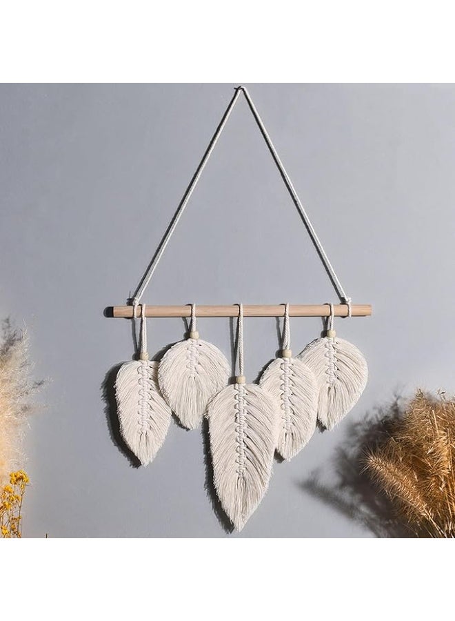 انتيكيانو مكرمية مصنوعة يدويًا للتعليق على الحائط ، ديكور حائط بوهو، زينة قطنية، ديكور بوهو لغرفة النوم/غرفة المعيشة/الشقة/الشرفة، ديكور حائط محبوك يدويًا - Image 5