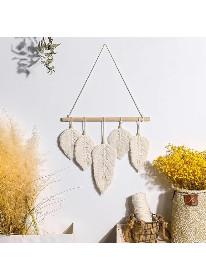 انتيكيانو مكرمية مصنوعة يدويًا للتعليق على الحائط ، ديكور حائط بوهو، زينة قطنية، ديكور بوهو لغرفة النوم/غرفة المعيشة/الشقة/الشرفة، ديكور حائط محبوك يدويًا - Image 3