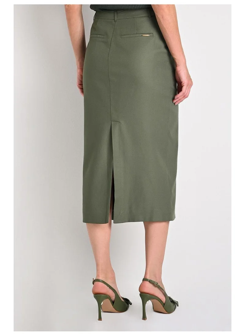 Carmen Steffens  Classic Military Midi Skirt for Women | Best Price UAE