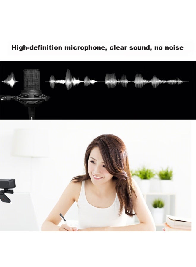 Gesobyte Jixuan C510 2k Hd Webcam For Video Calls, Conferences, Online Teaching, Home Use, Exams, Postgraduate Entrance Exams, Laptop And Desktop Computer, Usb Plug-and With Built-in Microphone - Image 3