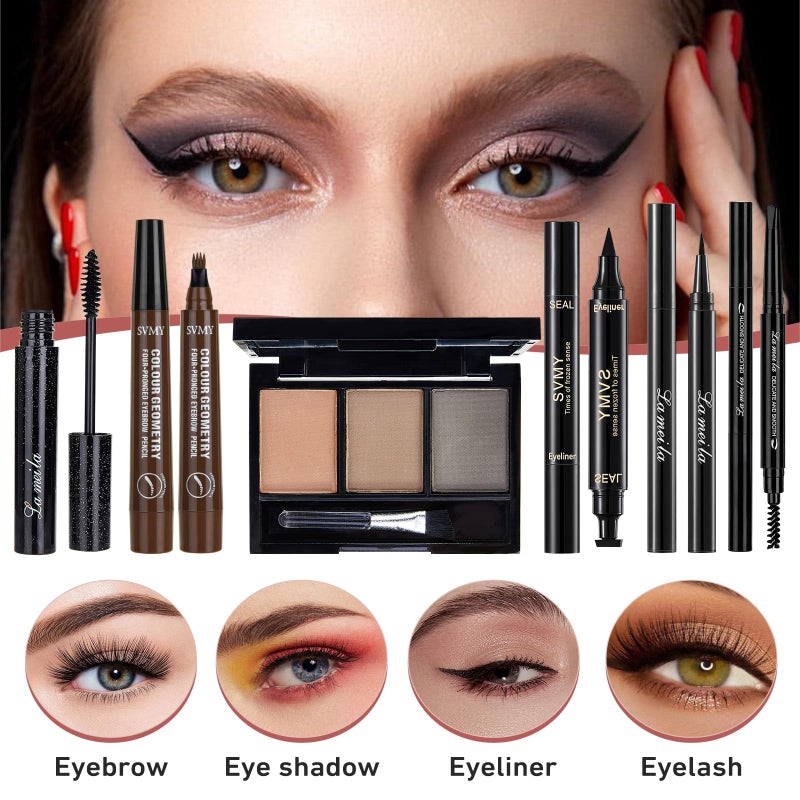 SIGHTLING All In One Makeup Kit, Travel Makeup Kit, Makeup Gift Set, Makeup Kit for Women Full Kit, Makeup Bundle Includes Foundation Eyeshadow Palette Lipstick Eyeliner Mascara Contour Stick Cosmetic Brush Set - Image 5