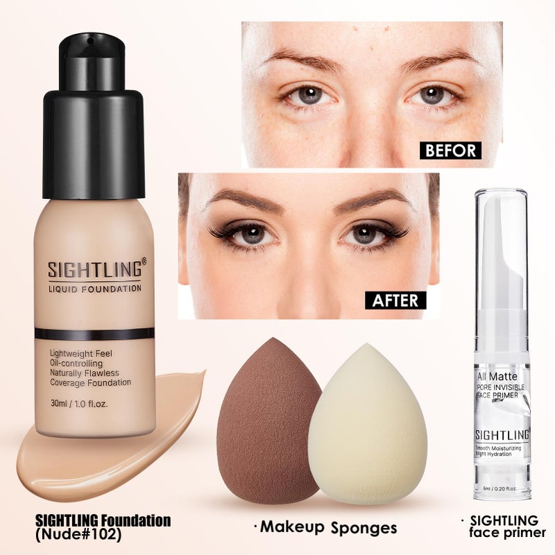 SIGHTLING All In One Makeup Kit, Travel Makeup Kit, Makeup Gift Set, Makeup Kit for Women Full Kit, Makeup Bundle Includes Foundation Eyeshadow Palette Lipstick Eyeliner Mascara Contour Stick Cosmetic Brush Set - Image 3