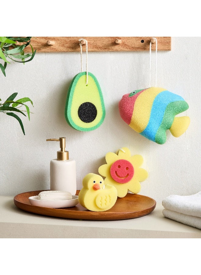 Home Box Sunflower Bath Sponge 13.5 x 13.5 x 3 cm - Image 4