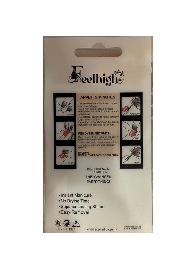FEELHIGH 24 قطعة من أظافر الضغط القصيرة البيضاوية، أظافر صناعية دائرية بلون نقي من Feelhigh للفتيات، أظافر صناعية قصيرة بيضاوية لاصقة، أظافر أكريليك فورية، مجموعة أظافر قصيرة فارغة في 12 مقاسًا للنساء والفتيات (DL10)  - Image 2