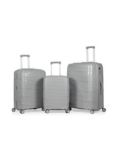Complete Luggage Set 3 Piece – Unbreakable  (Silver)