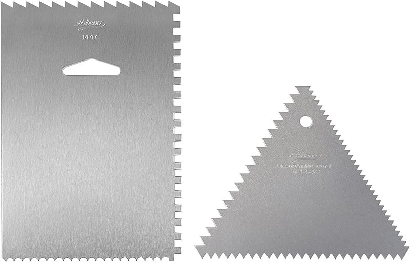 Ateco Decorating Comb & Icing Smoother, 4 Sided Baking Supplies, 6 x 3.75, Silver - Image 3