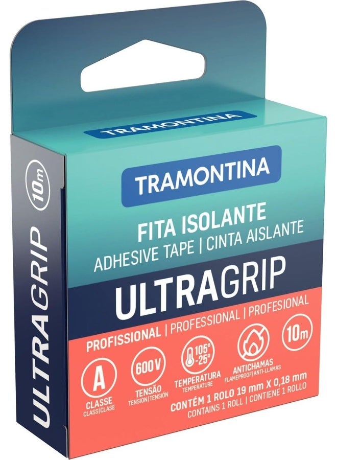 TRAMONTINA شريط كهربائي أسود ترمونتينا ULTRAGRIP 10م - Image 2