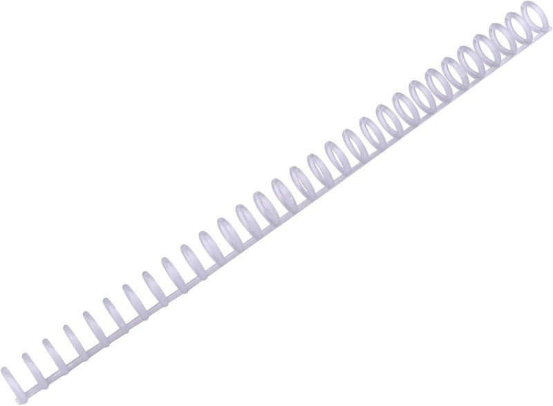 Transparent Grey 10pcs 30 Hole Loose Leaf Binding Spines Combs 12mm Diameter 85 Sheets Capacity - Image 1