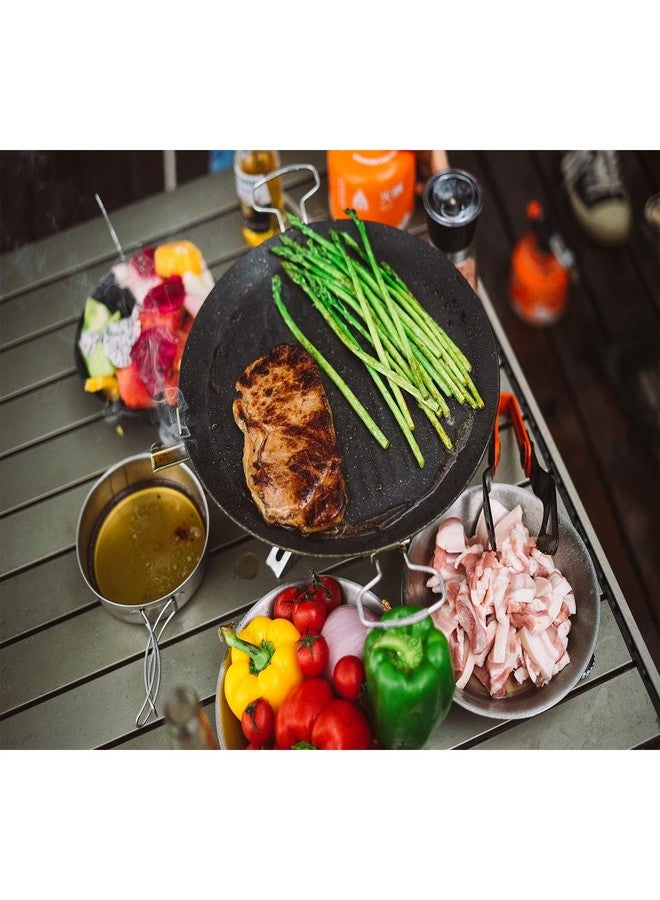 Fire-Maple Camping Griddle Plate | Nonstick Outdoor Portable Grill Pan for Stovetop | BBQ Gas Griddle Pan for Camping Stove Ridged Surfaces 31 X 31cm - Image 4