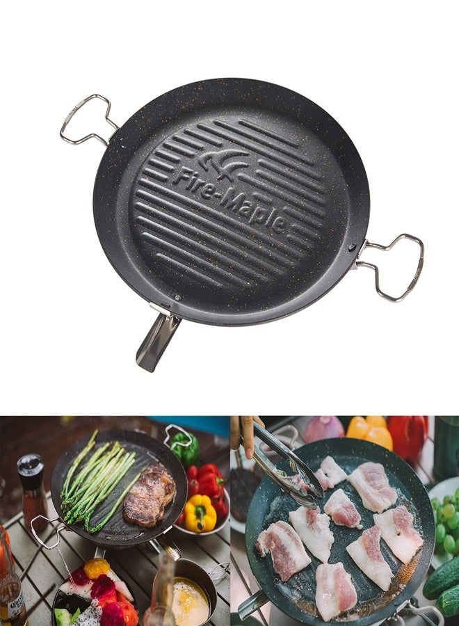 Fire-Maple Camping Griddle Plate | Nonstick Outdoor Portable Grill Pan for Stovetop | BBQ Gas Griddle Pan for Camping Stove Ridged Surfaces 31 X 31cm - Image 1