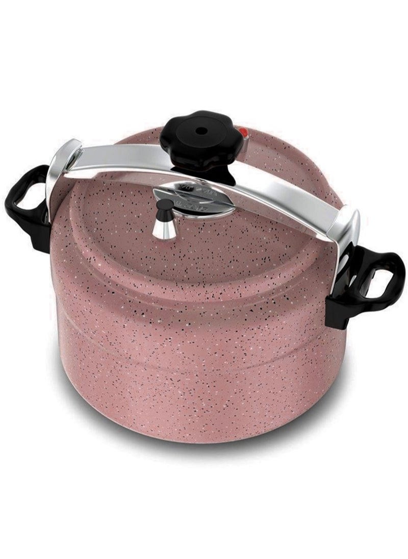 REFURA 11Liters 11L Granite & Aluminium Arabic Pressure Cooker RE-615 Pink  - Image 4