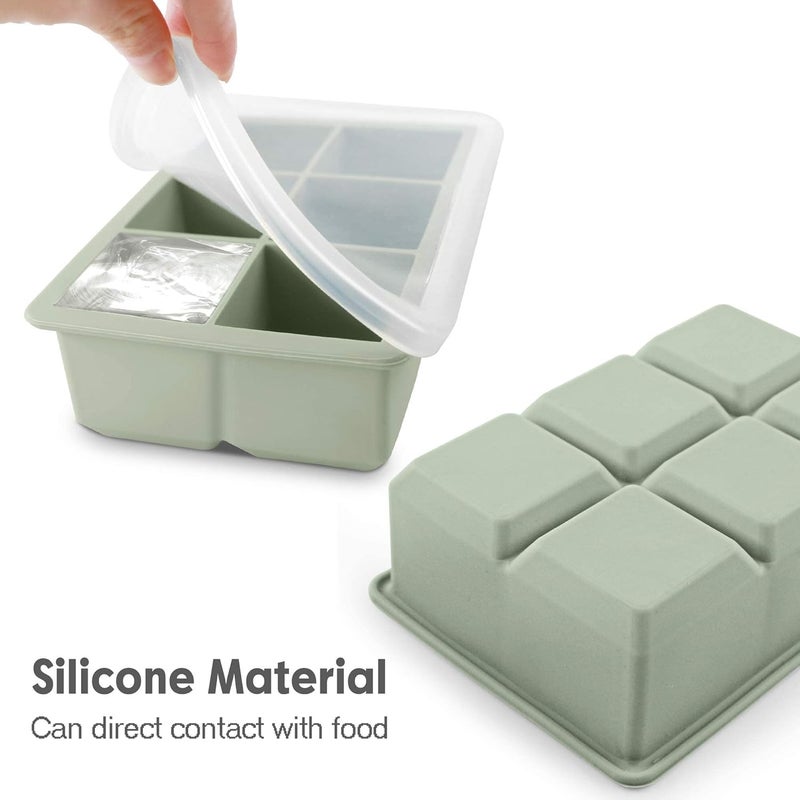 Excnorm Silicone Ice Cube Trays 3 Pack - Large Size Molds with Leak Proof Removable Lid - Image 2
