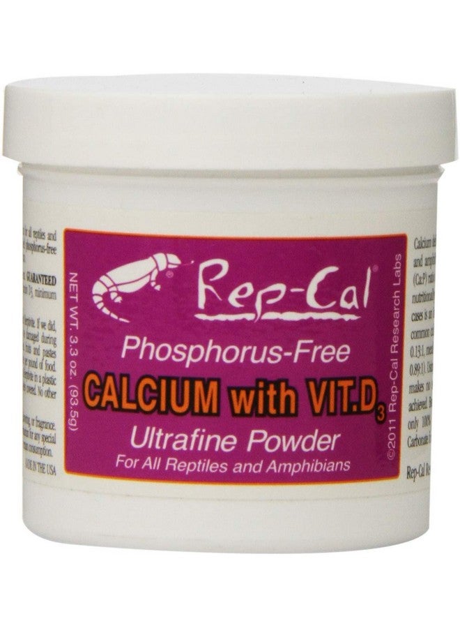 Rep-Cal كالسيوم خالي من الفوسفور مع فيتامين د3 - مسحوق ناعم للغاية 3.3 أونصة - عبوة من 2 - Image 1